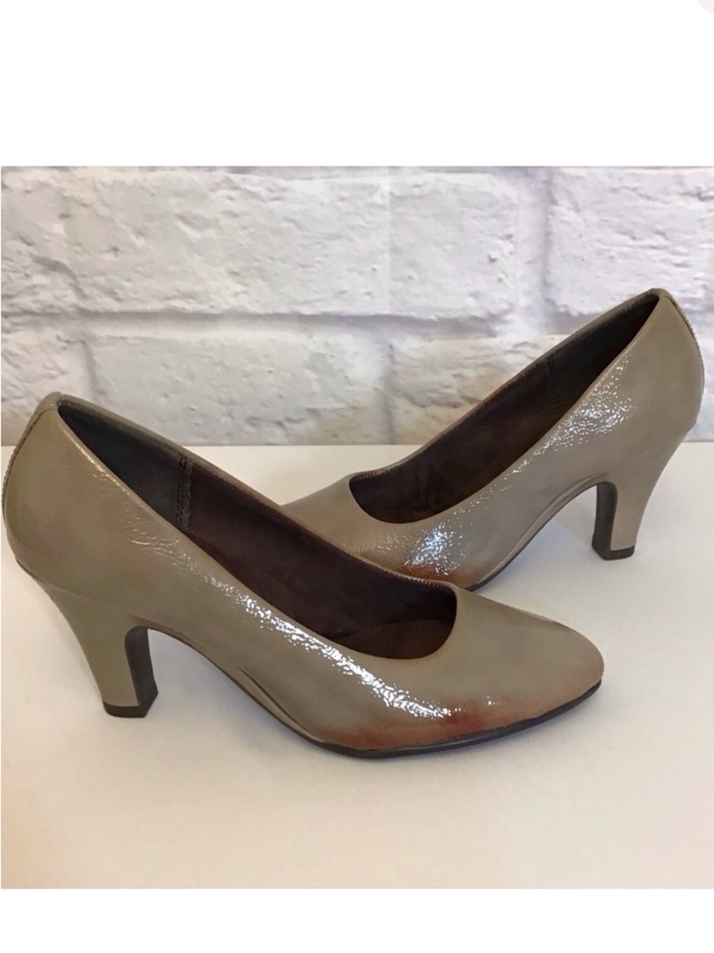 Aerosoles 6.5 “Tapestry” Pumps Beige Tan Ombré Women’s Heels Leather Shoes